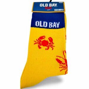 Flavorful & Fun Crazy Universe's Yellow Crab Old Bay Adult Crew Socks YS1493